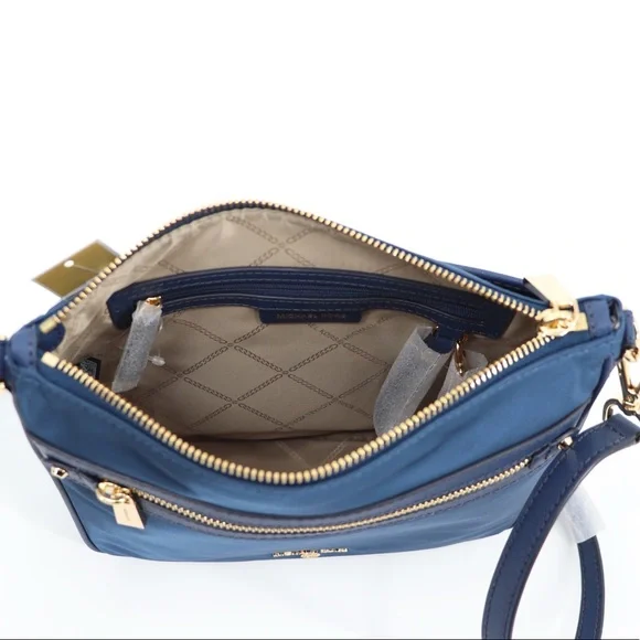 Michael Kors Jet Set Charm North South Nylon Crossbody Bag Denim